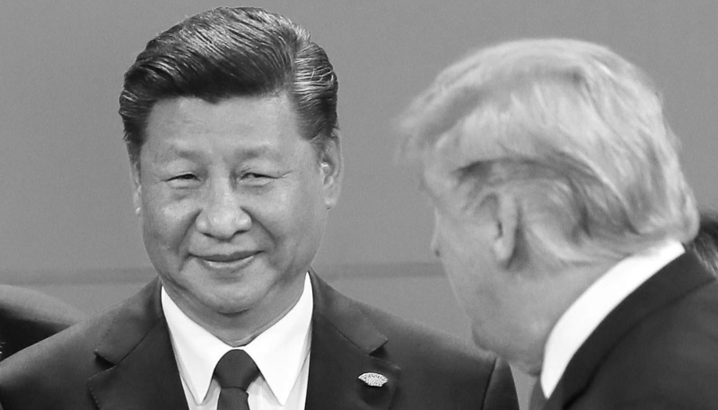 Chinese President Xi Jinping and US President Donald Trump in 2019.
