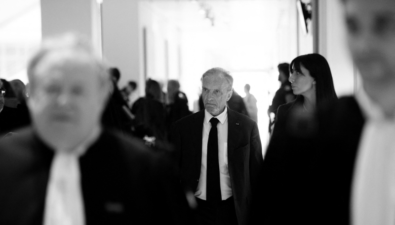 Former EDF CEO Henri Proglio arrives at the Paris Criminal Court for his trial on 21 May 2024. 