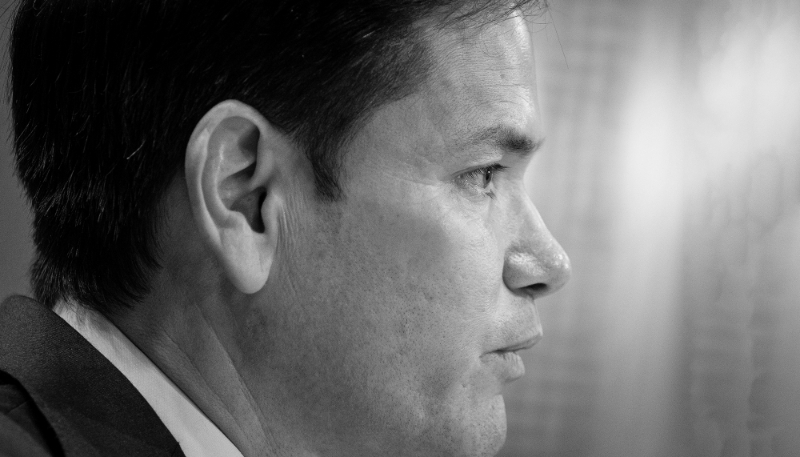 The new US Secretary of State Marco Rubio.