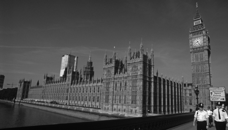 The Houses of Parliament, Westminster, London.